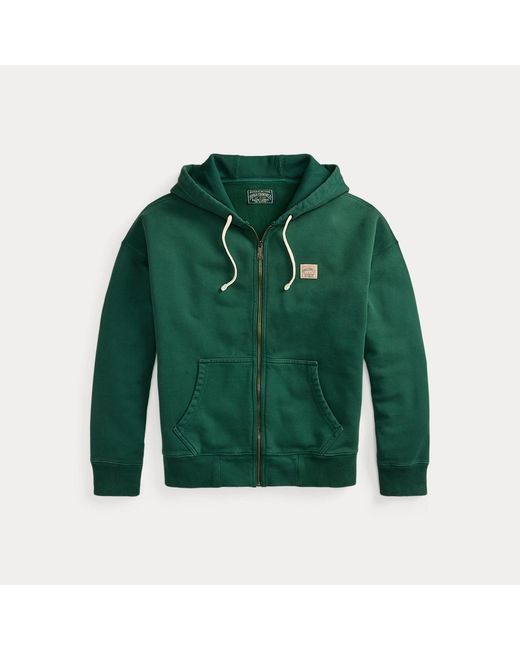 Polo Ralph Lauren Green Relaxed Fit Loopback Fleece Hoodie for men