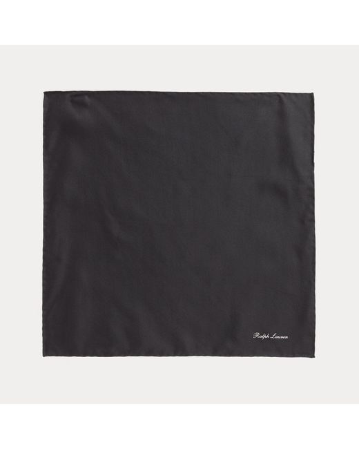 Ralph Lauren Black Silk Pocket Square for men