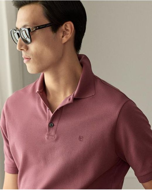 Ralph Lauren Red Custom Slim Fit Piqué Polo Shirt