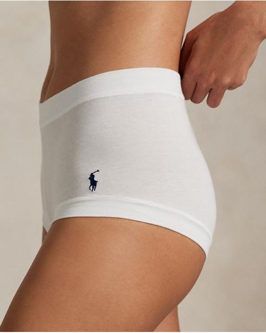 Polo Ralph Lauren White Stretch-Cotton Short