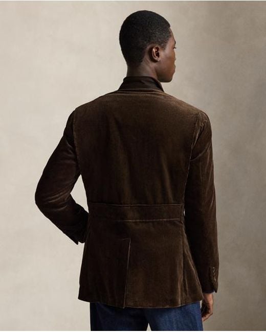 Polo Ralph Lauren Black Polo Tailored Fit Corduroy Suit Jacket for men