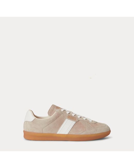 Polo Ralph Lauren Natural Field Court 100 Leather-Suede Trainer for men