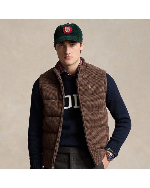 Polo Ralph Lauren Black Houndstooth Double-Knit Gilet for men