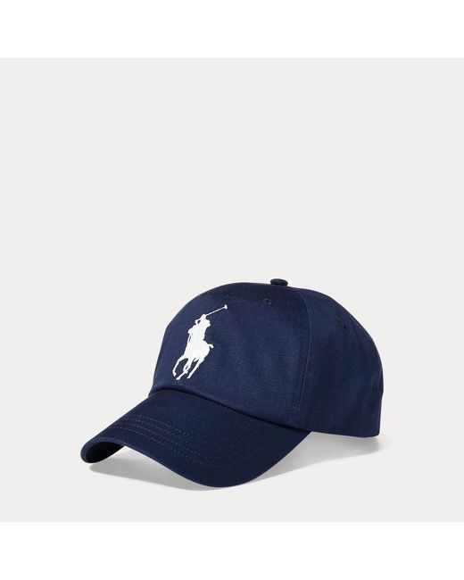 Polo Ralph Lauren Blue Big Pony Chino Ball Cap for men