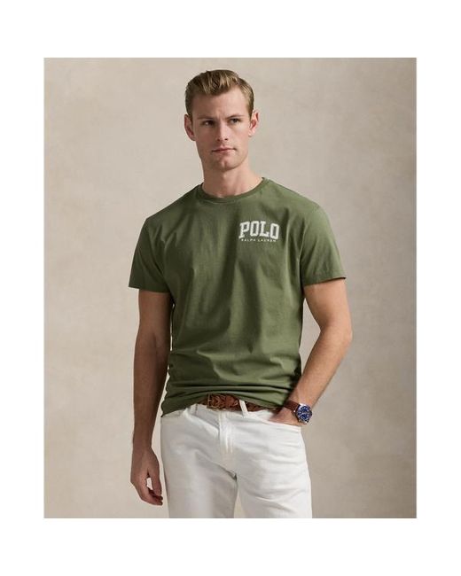 Maglietta in jersey con logo Classic-Fit di Polo Ralph Lauren in Green da Uomo
