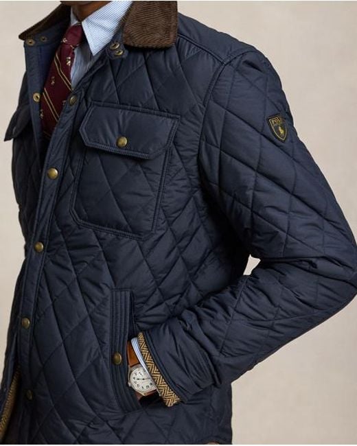 Polo Ralph Lauren Blue The Beaton Quilted Shacket for men