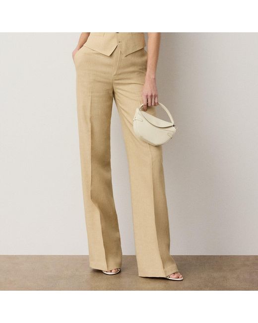 Ralph Lauren Natural Dean Linen Trousers