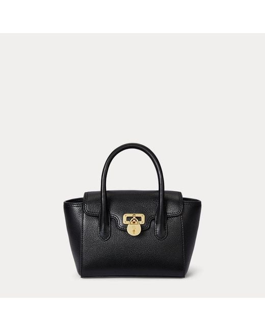 Ralph Lauren Black Ralph Lauren Pebbled Leather Small Tanner Satchel