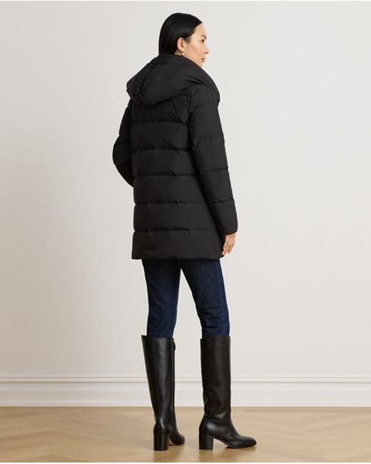 Ralph Lauren Black Hooded Down Coat