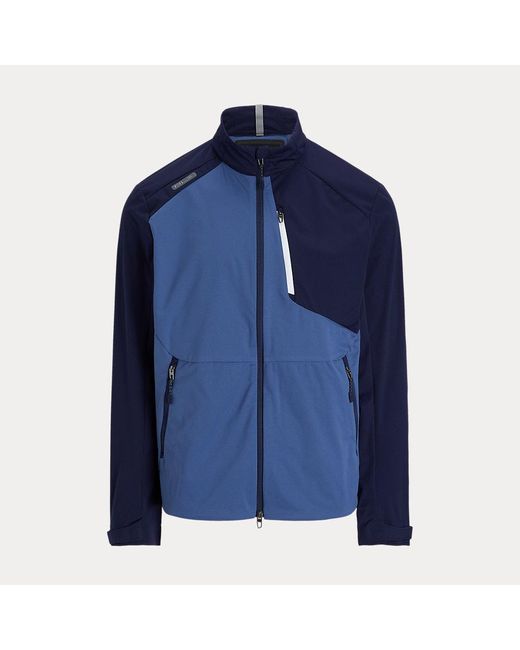 Ralph Lauren Blue Colour-Blocked Packable Jacket for men