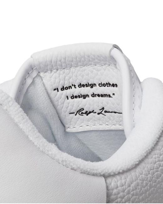 Ralph Lauren White Masters Court Leather Trainer for men