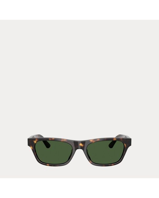Polo Ralph Lauren Brown Polo Rectangle Sunglasses