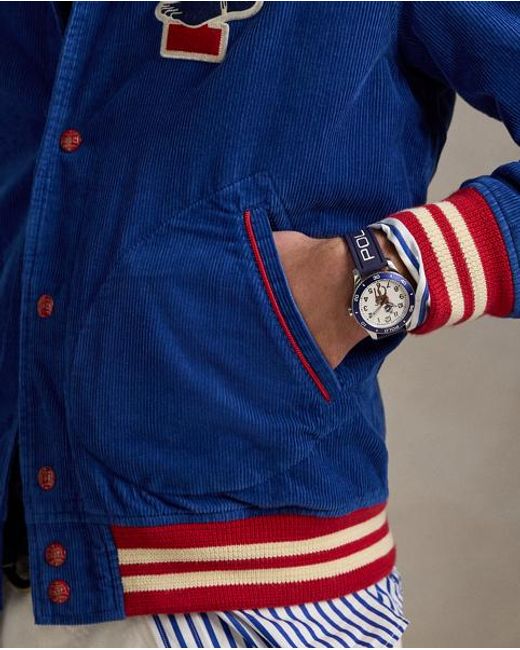 Ralph Lauren Blue P-Wing Corduroy Jacket for men
