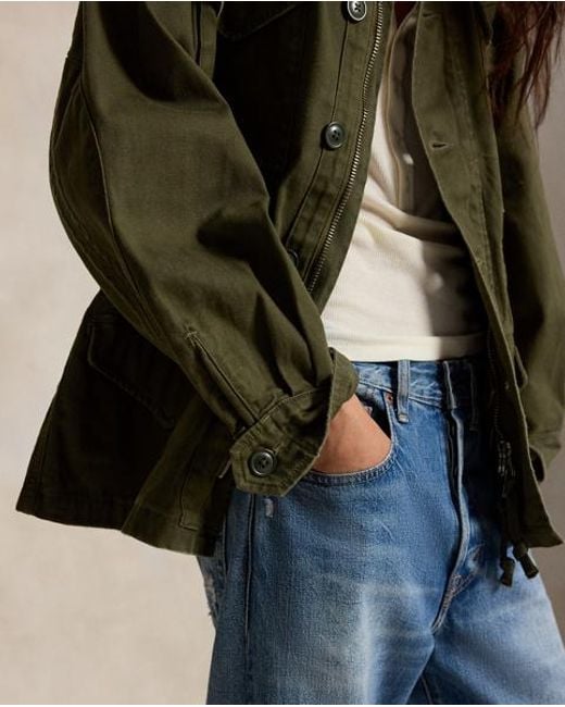 Polo Ralph Lauren Green Cropped Field Jacket