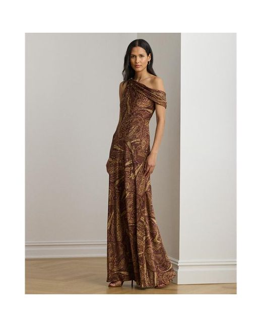 Abito a spalle scoperte con fibbia di Ralph Lauren in Brown