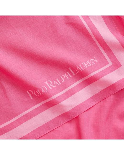 Polo Ralph Lauren Pink Big Pony Cotton Scarf