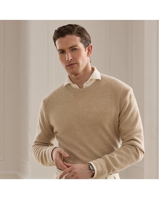 Ralph Lauren Natural Textured Cashmere Jumper for men