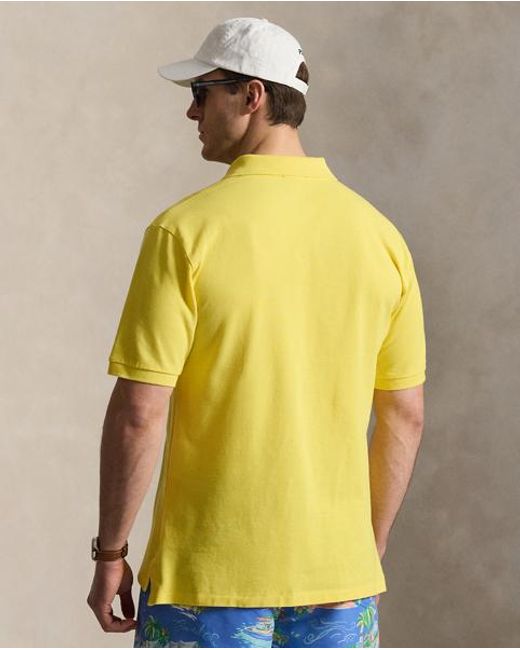 Polo Ralph Lauren Yellow The Iconic Mesh Polo Shirt for men