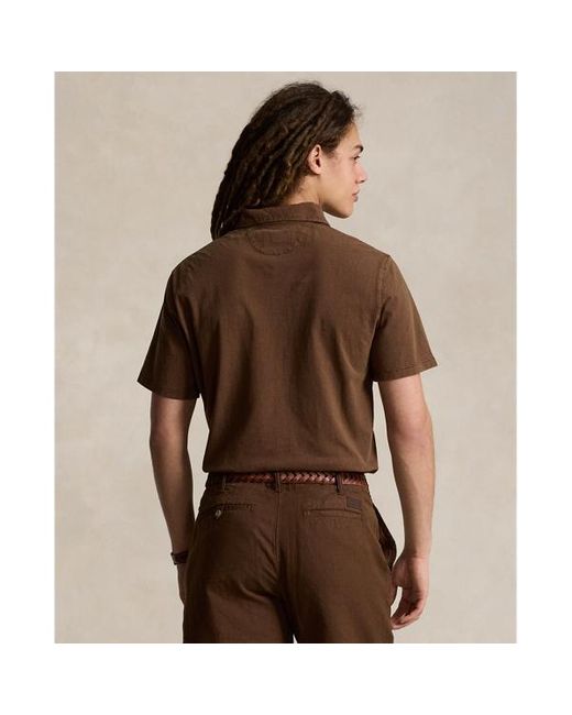 Polo Ralph Lauren Brown Classic Fit Cotton-linen Polo Shirt for men