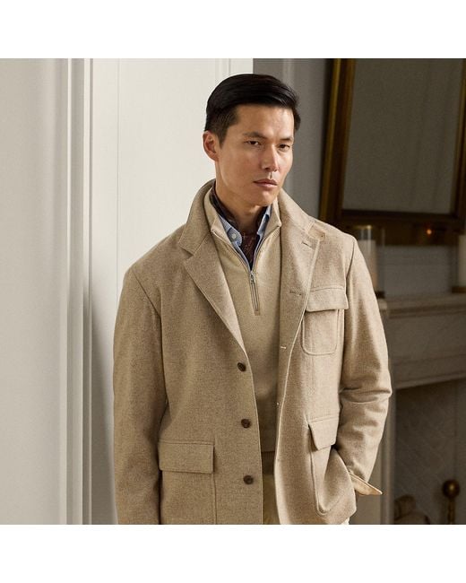 Ralph Lauren Brown Hand-Tailored Textured Stables Jacket for men