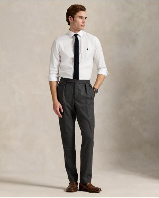 Polo Ralph Lauren Gray Slim Fit Poplin Shirt for men