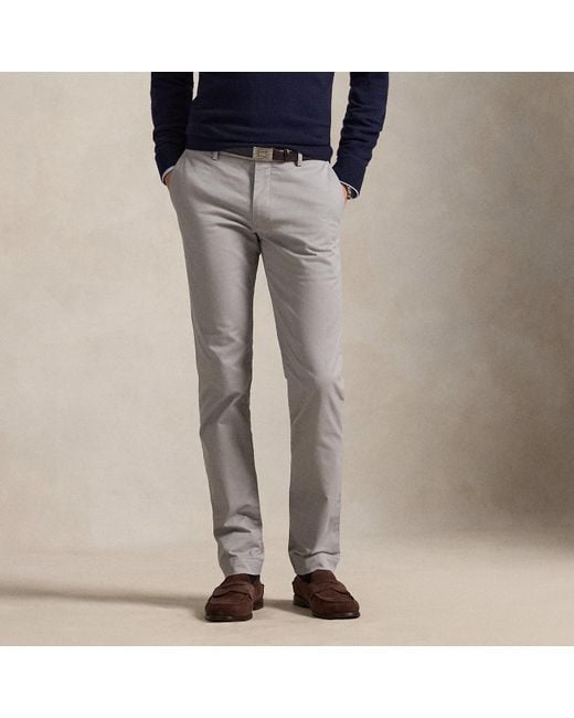 Polo Ralph Lauren Gray Greenwich Stretch Slim Fit Chino Trouser for men