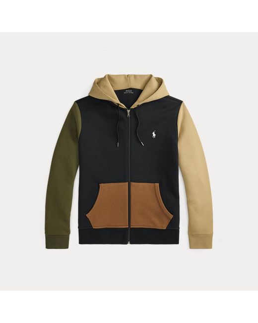 Polo Ralph Lauren Black Double-Knit Full-Zip Hoodie for men