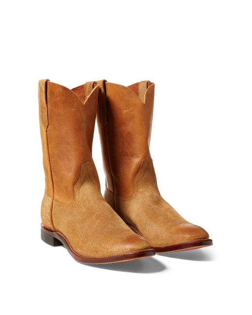 Ralph Lauren Roper Leather Cowboy Boot in Brown for Men Lyst