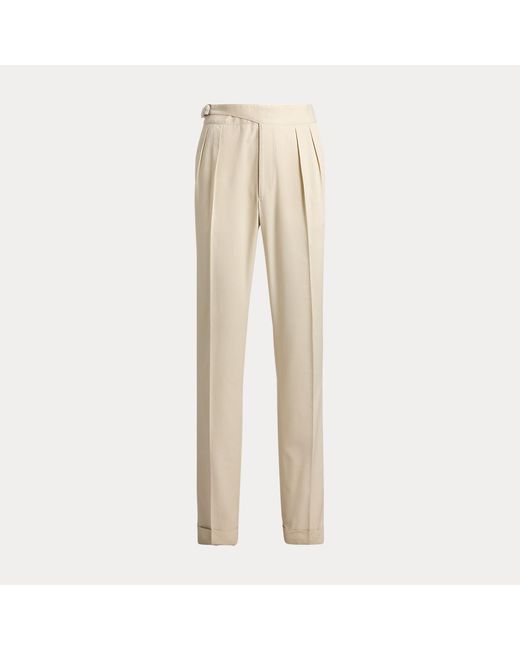 Ralph Lauren Natural Hand-Tailored Silk Suit Trouser for men