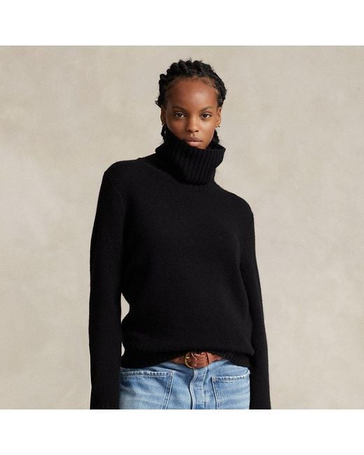 Ralph Lauren Wool Turtleneck Sweater in Black