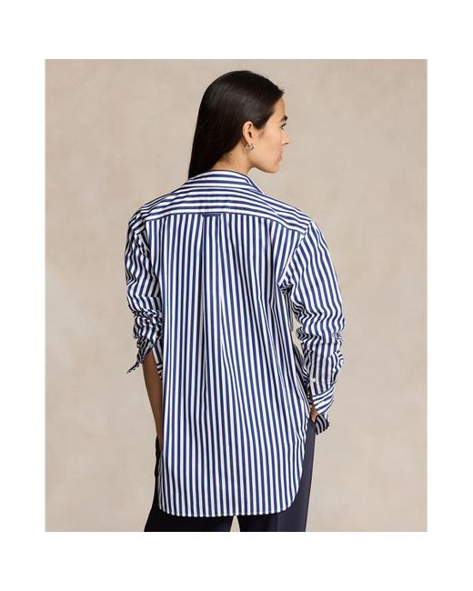Ralph Lauren Blue Striped Button-up Shirt