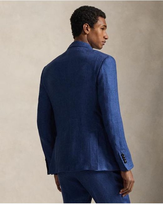 Polo Ralph Lauren Blue Polo Tailored Fit Summer Tweed Jacket for men