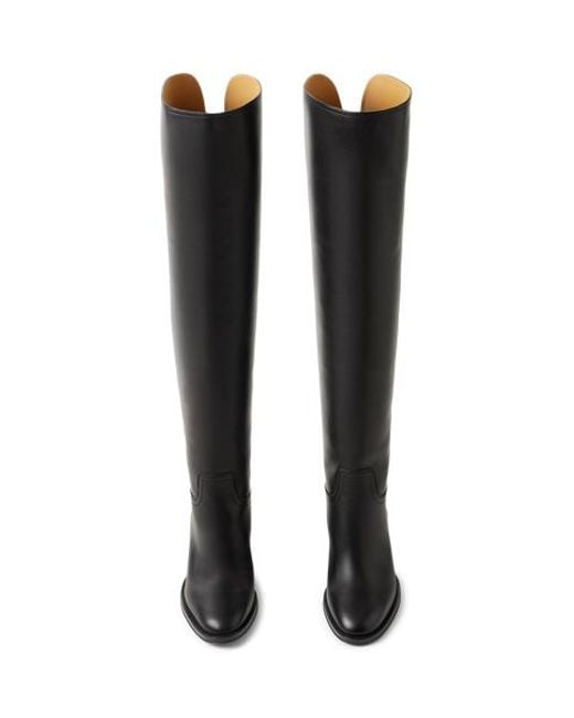 Ralph Lauren Black Barnet 55 Mm Calfskin Boot