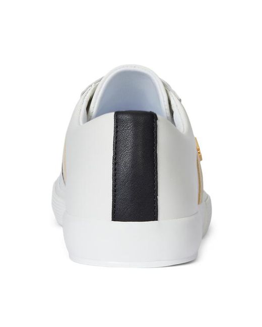 Sneaker Janson II in pelle di Ralph Lauren in White
