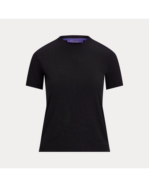 Ralph Lauren Black Hallie Cotton Jersey Tee