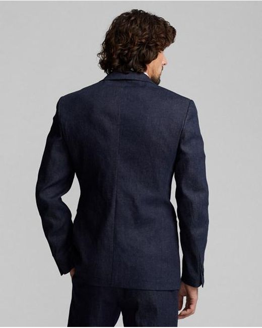 RRL Blue Denim Tuxedo Jacket for men