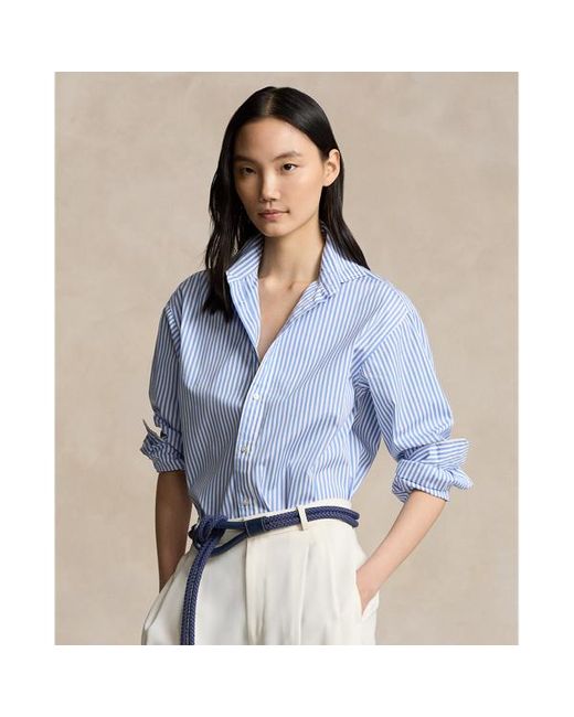 Polo Ralph Lauren Blue Striped Cotton Shirt