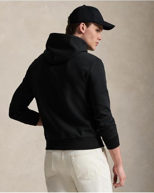 Polo Ralph Lauren Black Double-Knit Hoodie for men