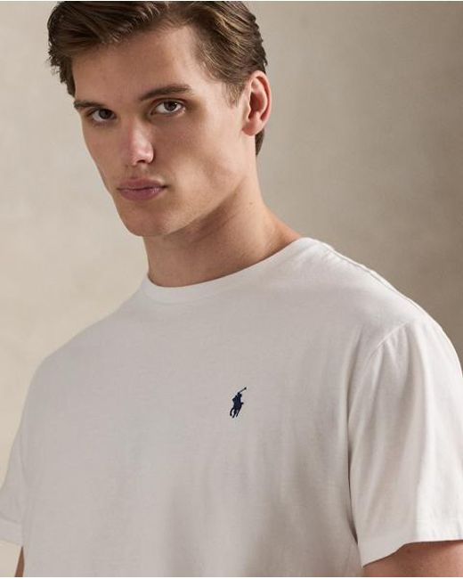 Polo Ralph Lauren White Classic Fit Jersey Crewneck T-shirt for men