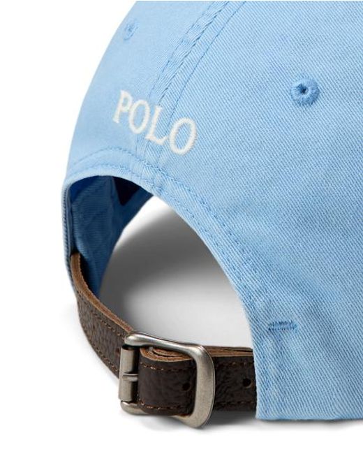 Ralph Lauren Blue Big Pony Twill Ball Cap for men
