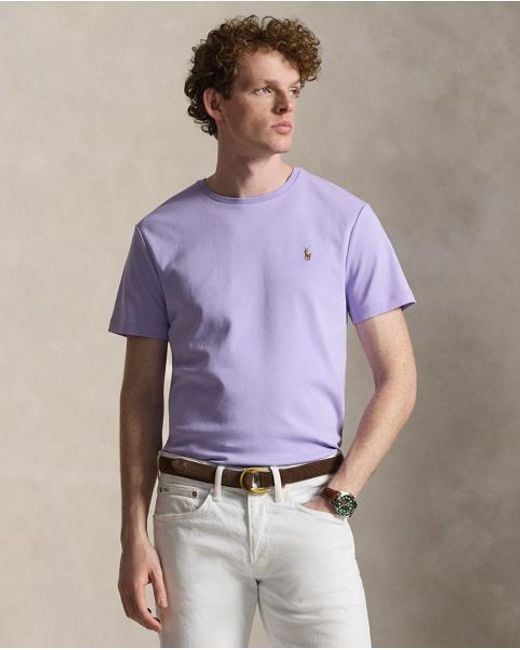 Polo Ralph Lauren Brown Custom Slim Fit Soft Cotton T-Shirt for men