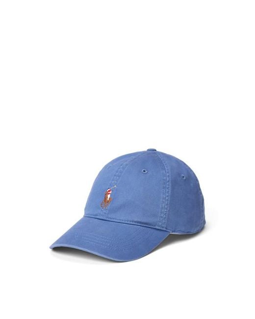 Ralph Lauren Blue Stretch-Cotton Twill Ball Cap for men