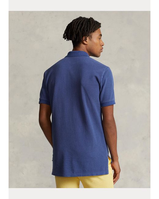 Polo Ralph Lauren Mesh Polo-shirt Met Originele Pasvorm in het Blauw voor  heren | Lyst NL