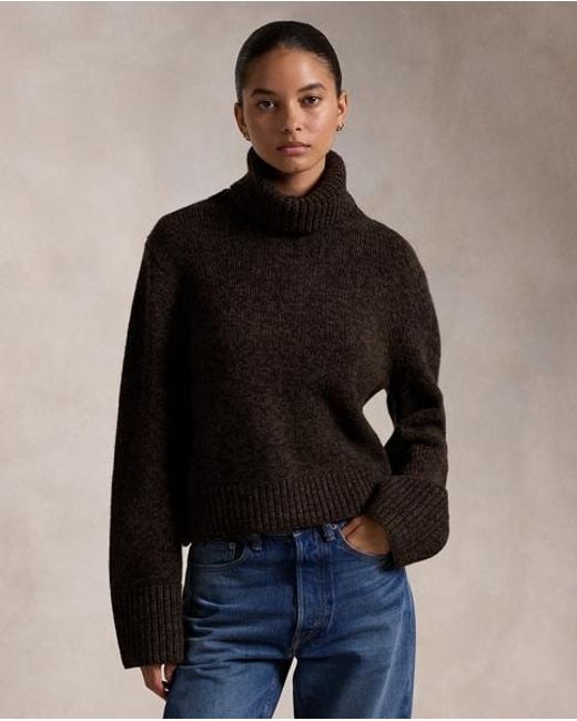 Polo Ralph Lauren Wol-Kasjmier Trui Met Turtleneck in het Brown