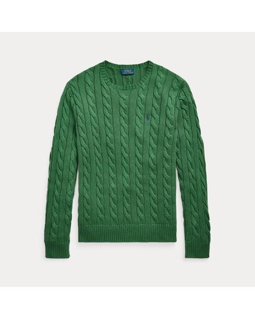 Polo Ralph Lauren Baumwollpullover Mit Zopfmuster in Green für Herren