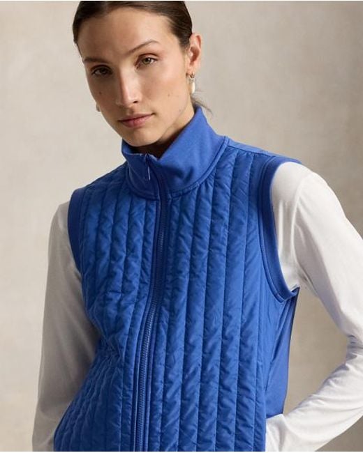 Ralph Lauren Blue Hybrid Full-Zip Gilet