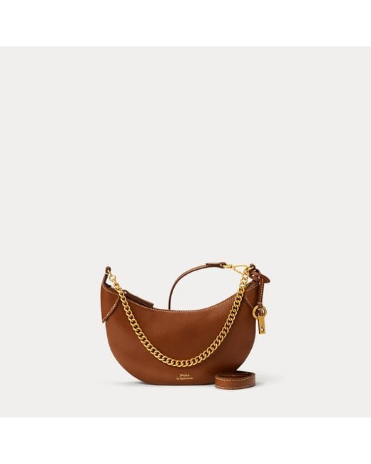Polo Ralph Lauren Blue Polo Id Leather Mini Chain Bag