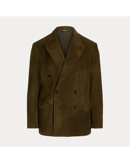Ralph Lauren Kent Handgemaakt Suède Colbert in het Green voor heren