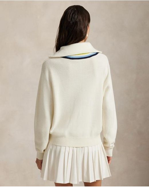 Jersey De Críquet Con Cremallera Corta Ralph Lauren de color White