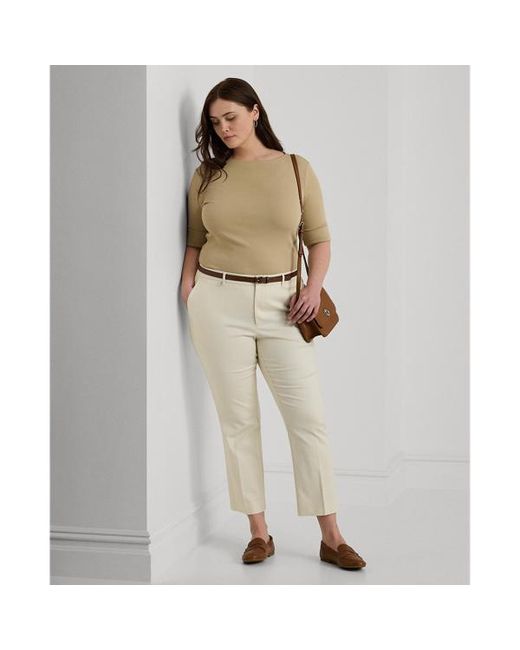 Ralph Lauren Natural Ralph Lauren Double-Faced Stretch Cotton Pant
